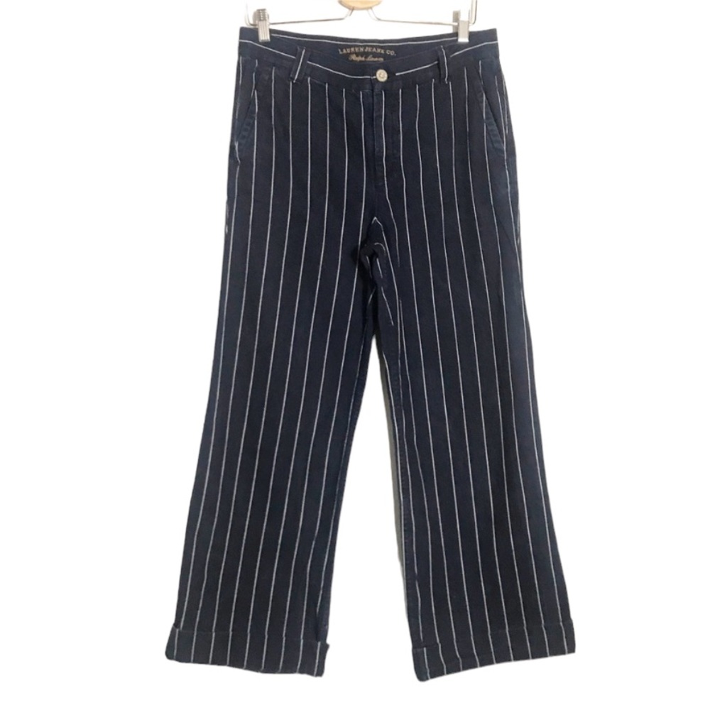 VINTAGE RALPH LAUREN Wide Leg Striped Jeans